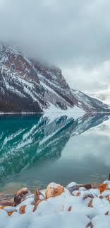 Earth Lake Louise 1440x2960 Wallpaper Id 780848 Mobile Abyss Wallpaper → natur → die berge → lake louise winter im nationalpark banff.