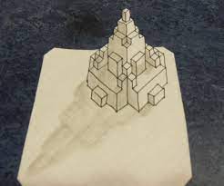As you move towards the light source, fill the circle with less and less pressure, heavier on the dark area, lighter on the light area. 3d Buildings On Grid Paper 6 Steps With Pictures Instructables
