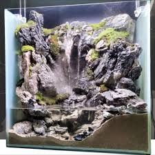 A paludarium, also called aquaterrarium or waterfall aquarium, is the fusion of an aquarium with a terrarium. Paludarium Aquarium Landscape Aquascape Design Aquarium Garden