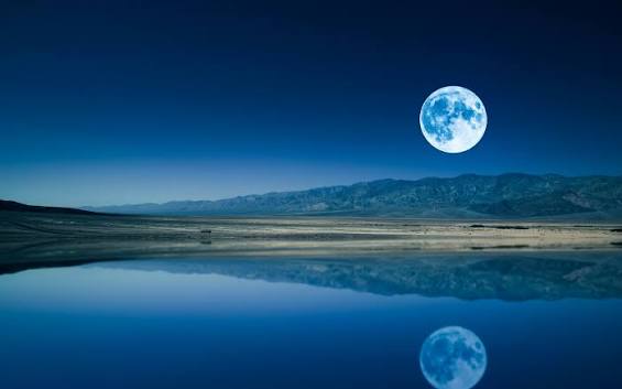Full moon Wallpaper 4K, Night time, Lake, Body of Water