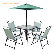 Home depot patio dining sets with umbrella. 5 Piece Patio Dining Set With Umbrella Hole Overstock 31566846