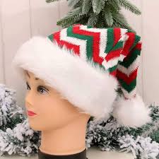 Bonnet de Père Noël tricoté pour adultes et femmes, rouge, vert et blanc :  Amazon.ca: Mode