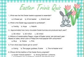 If you fail, then bless your heart. Free Printable Easter Trivia Quiz