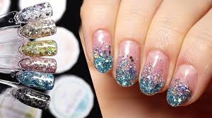 Check out these easy to reproduce. Super Glitter Gel Ombre Nails 5 Nail Art Ideas Youtube