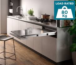 Easy to follow tutorial for a beautiful diy console table plan with drawers for extra storage in an entry, dining room, or living room! Zip Pull Out Drawer Table 900mm Frame Only Box15