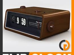 Retro Style Radio Alarm Flip Clock 3d Model Max Obj 3ds Fbx C4d Lwo Lw Lws Clock Flip Alarm Clock Alarm Clock