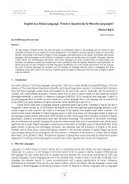 English malay information bar information processing system information retrieval information security information system information technology. Pdf English As A Global Language Threat Or Opportunity For Minority Languages