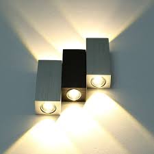 Domino 1 light led ceiling or wall light in matt nickel. Lighting 2w 6w Modern Led Wall Light Up Down Lamp Sconce Spot Lighting Bedroom Fixture Uk Home Furniture Diy