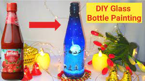 Buy bottle paints and get the best deals at the lowest prices on ebay! Bottle Art Glass Bottle Painting Diy Glass Painting Ketchup Bottle Reuse Bottle Painting Ideas Youtube