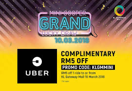 Perhaps an online promo code for your first trip? Kl Gateway Mall Use Uber Promo Code Klgmmini And Get A Facebook
