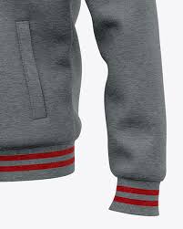 Download Men S Heather Letterman Jacket Or Varsity Jacket Front Half Side View In Apparel Mockups On Yellow Images Object Mockups