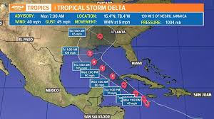 Chicago midway chicago gary chicago executive. Tropical Storm Delta Forms Heads Into The Gulf Late Tuesday Wwltv Com