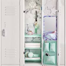 Pink Purple Marble Pocket Locker Mirror School Locker Decorations Locker Wallpaper Locker Designs