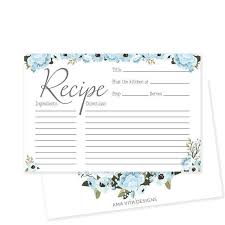 Printable Recipe Card For Bridal Shower Rustic Bridal Shower Etsy Bridal Shower Recipe Cards Printable Bridal Shower Recipes Cards Bridal Shower Rustic