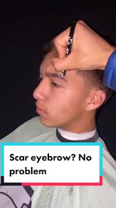 Get rid of your scar eyebrow with this barber pen ✍🏽#selftaughtbarber  #selfmadebarber #fyp #barberlife #barberstype #labarber #losangelesbarber  #taper #curlyhair #tapertutorial #menshaircut