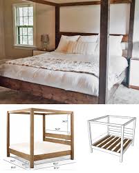 Wooden canopy bed frame queen. 21 Awesome Diy Bed Frames You Can Totally Make Posh Pennies