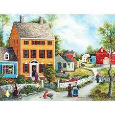 We have a variety of puzzle sizes: Bits And Pieces Jigsaw Puzzle 300 Piece Yard Sale Puzzles