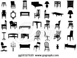 Black And White Furniture Clipart Furniture Clipart Vector Google Search Entry Door Designs Furniture Silhouette