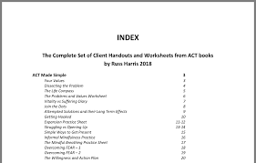 Act Worksheets Act Book Worksheets Psychology