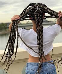 This video shows a very our video topic: Triangle Box Braids Styles We Adore