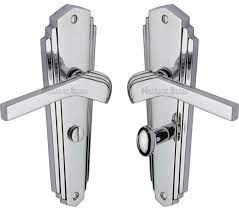 170mm chrome shaped bathroom handles. Heritage Brass Waldorf Bathroom Door Handle Reviews Wayfair Co Uk