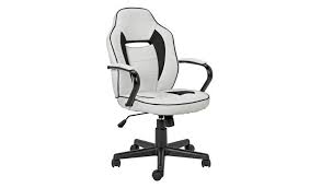 This modern task chair helps you stay cool and comfortable during the workday thanks to the mesh back that allows air to flow freely. Buy Argos Home Faux Leather Mid Back Gaming Chair White Black Office Chairs Argos