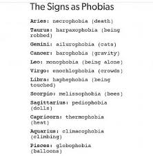 Phobia Zodiac Signs Horoscope Phobias Best Friend Quotes