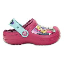 All croc's are brand new and arrived at our store direct from the manufacturer in a plastic bag. Crocs Kids Frozen Lined Clog Berry Fur Lined Clog With Your Favourite Disney Princesses