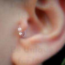 Double Flower Crystal Cartilage Earring Cartilage Tragus Nose Hoop Helix Ring Ebay Tragus Jewelry Tragus Piercing Jewelry Earings Piercings
