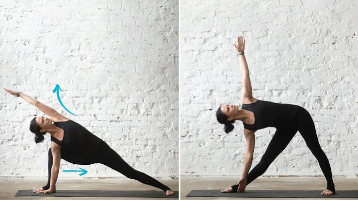 Yoga flow transition practice