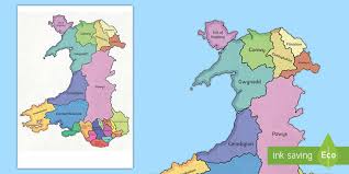 Wales is bounded by the dee estuary and liverpool bay to the north, the irish sea to the west, the severn estuary and the bristol channel to the south, and england to the east. Beautiful Map Of Wales Display Poster Teacher Made