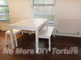 Ikea Bjursta Extendable Dining Table Sigurd Bench White