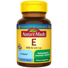 Overview vitamin e is a vitamin that dissolves in fat. Nature Made Vitamin E 180 Mg 400 Iu Dl Alpha Softgels 100ct Target