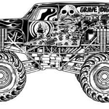Free printable monster jam coloring sheets including grave digger. Monster Truck Grave Digger Coloring Page Kids Play Color
