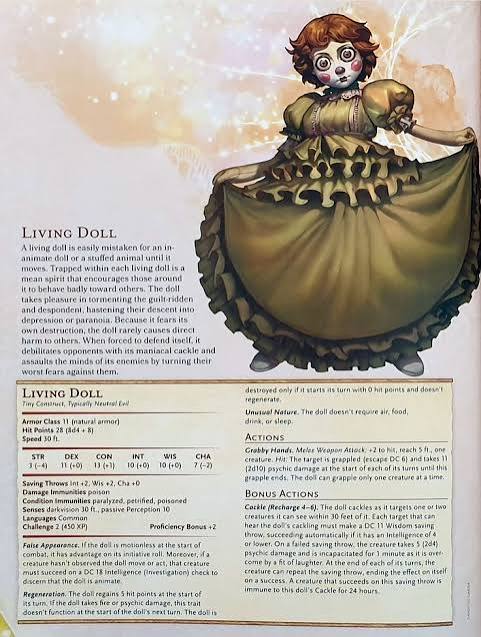 Living doll - dnd The Wild Beyond the Witchlight