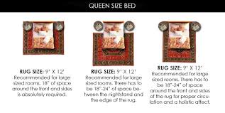 9′ x 12′ is too large. What Size Rug For A Queen Bed Chart Layout Designs Homely Rugs