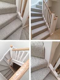 Stripe Carpet Fitted To Hall Stairs And Landing This Simple And Subtle Stripe Manufactured By One Of Kidderminster S F Hallway Carpet Striped Carpet Stairs Carpet Stairs