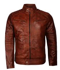 Mens Motorbiker 80s Vintage Style Brown Caferacer Motorcycle Riders Leather Biker Jacket Motorbikers Genuine Leather Jackets Leather Jacket Men Leather Jacket