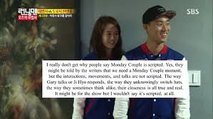 Monday Couple People Say It Scripted Can T They See The Love Running Man Monday Couple Couple Moments