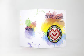 The phrase's origins are unclear; Make Love Not War Wc0205 Wizardiart
