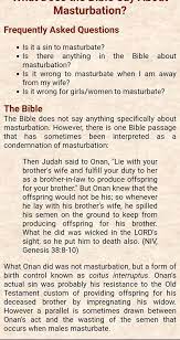 We did not find results for: Masturbation Frequently Asked Questions E Is Ita Sin To Masturbate Els There Anything In The Bible About Masturbation E Is It Wrong To Masturbate When I Am Away From My Wife Is