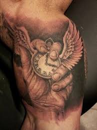 Arm ink, birds flying, black tattoo, clock, forearm, money, time flies ink. Time Flies Tattoo Clever Tattoos Half Sleeve Tattoo Time Flies Tattoo