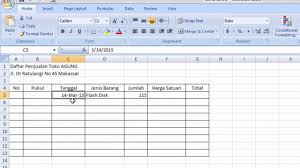 Untuk mengisi sel dengan data, kamu dapat menggunakan pointer dengan mengklik sel yang diinginkan. Tutorial Excel 7 Jenis Data Pada Microsoft Excel Youtube