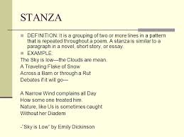 A stanza is one of the parts into which a poem is divided. Stanza Definition And Examples In Poetry