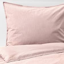 bergpalm pink stripe quilt cover and 2 pillowcases 200x200 50x80 cm ikea in 2021 pink duvet cover duvet covers pink bed covers