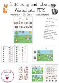 Denn je früher desto besser und ‚übung macht den meister'. Einfuhrung Ubung Wortschatz Pets Homeschooling Tablett Qr Codes Unterrichtsmaterial Im Fach Englisch Artofit
