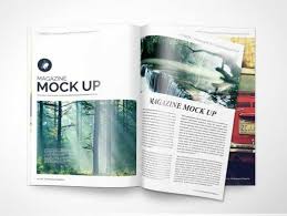 Free Psd Mockup Magazine Page Turn And Cover Magazine Cover Template Mockup Free Psd Logo Design Contest