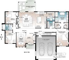 I have a smaller version of this plan as s2750l and a 4 bedroom version with play room s3112l.a country home design with large rooms including an outdoor living area. House Plan 4 Bedrooms 2 Bathrooms Garage 3290 Drummond House Plans