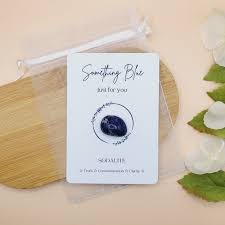 Something Blue for the Bride Gift Crystal Card for Wedding Day Gift for the  Bride Gemstones Gift for Her