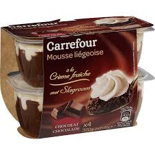 Mousse Liegeoise Chocolat Carrefour Les 4 Pots De 80g A Prix Carrefour Dessert Mousse Chocolat Desserts
